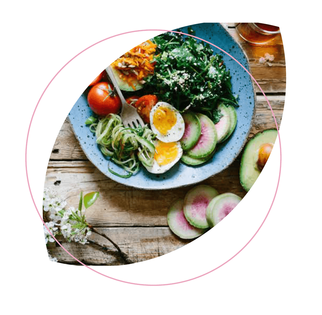 prato de alimentos ricos em nutrientes e baixo teor de gordura