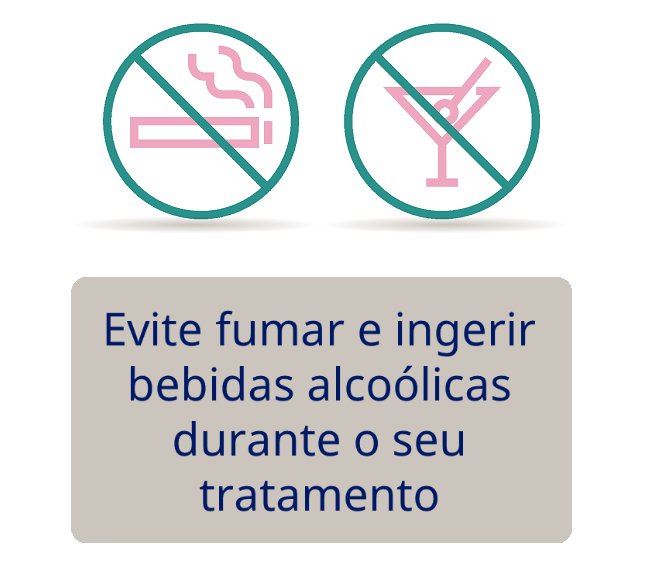 dois símbolos que representam proibido fumar e proibido beber